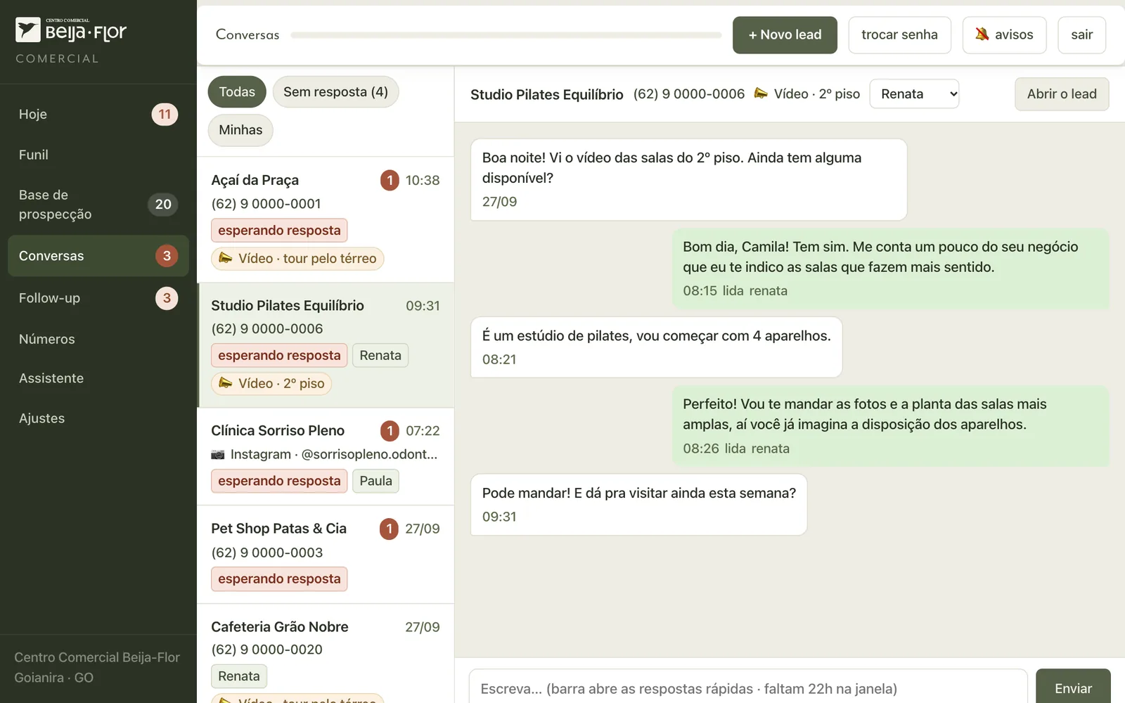 Conversas do CRM
